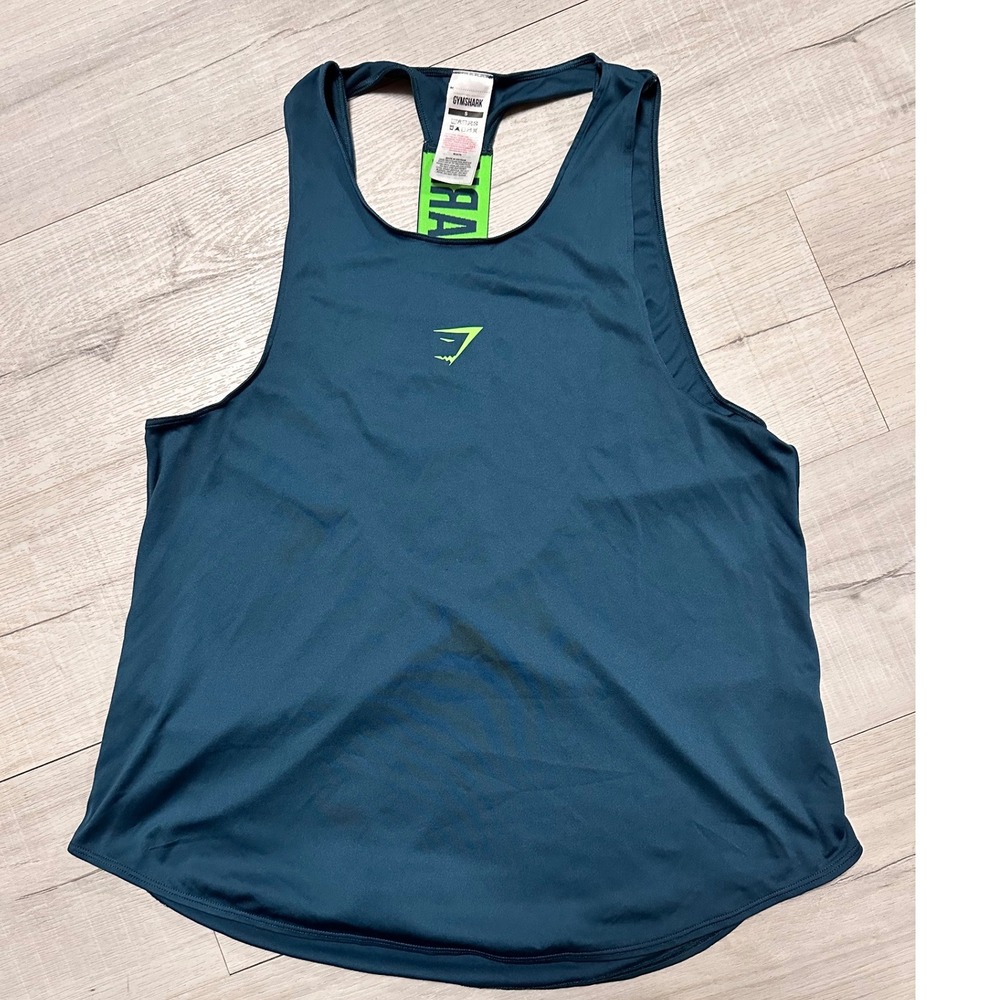 Gymshark Teal Green Athletic Tank Top Racerback Workout‎ Training Womens Size S